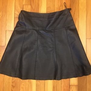 Soft leather skirt